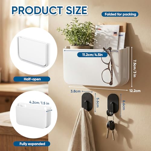 Magnetic Foldable Toothbrush Holder for Cruise Travel with Hooks