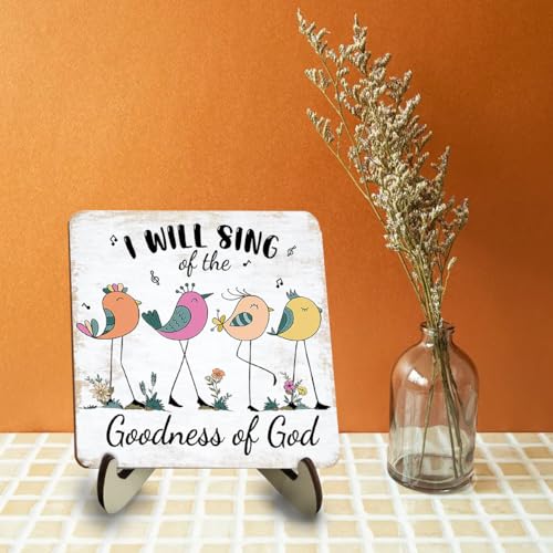 Inspirational Christian Wood Sign for Women - Rustic Desk Decor