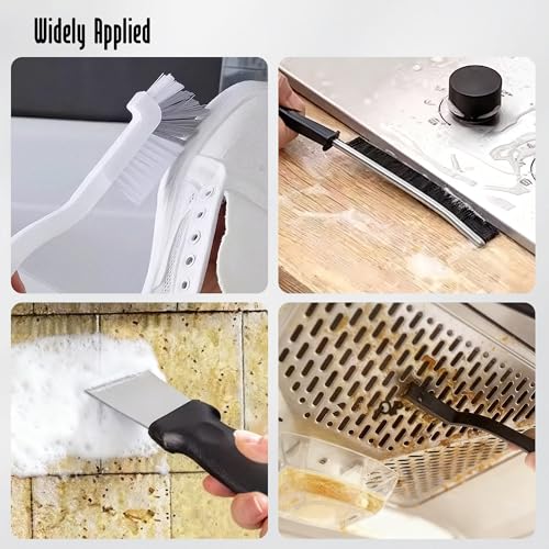 BDS-HOME 12-Piece Crevice Cleaning Brush Set for Kitchen and Bathroom