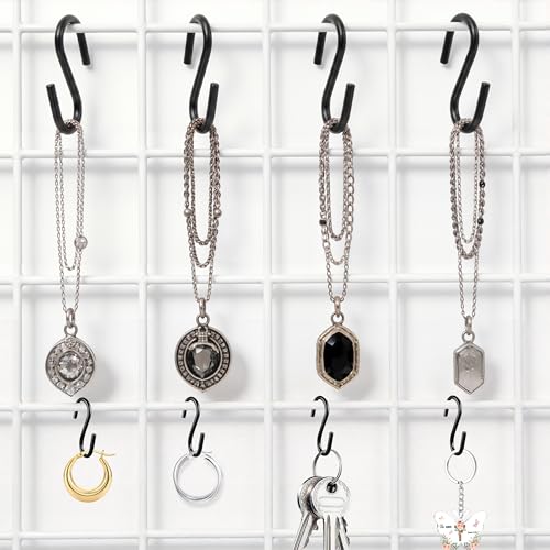 100 Pack Mini S Hooks 1/2 Inch for Jewelry & Craft Display