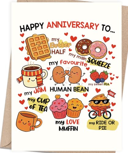 Asmallgf Anniversary Card 301 - Cute and Funny Gift for Couples
