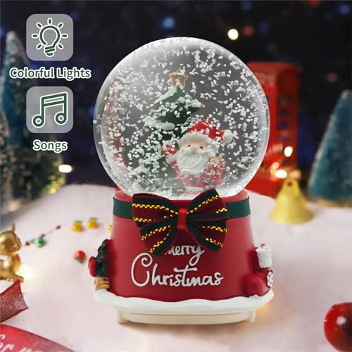 Christmas Snow Globe Lantern Musical with Santa Claus & Elk - 2 Variations