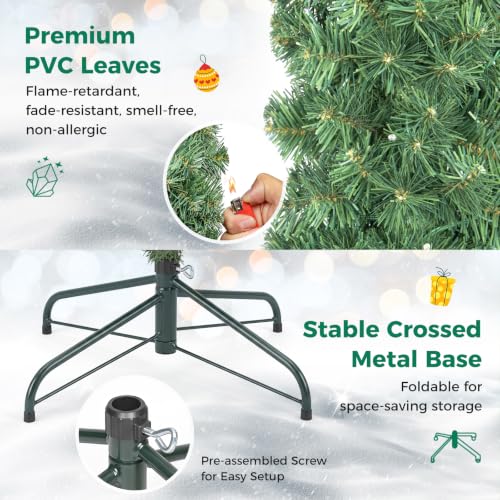 5ft Pre-Lit Artificial Cactus Christmas Tree with 90 Lights - Indoor Outdoor Holiday Decor
