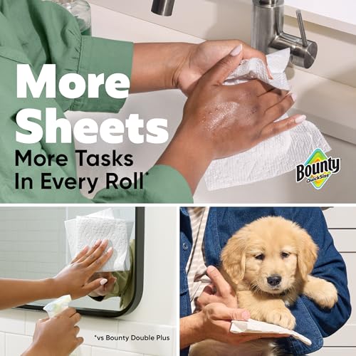 Bounty Quick-Size Paper Towels, 12 Family Triple Rolls (40 Regular Rolls)