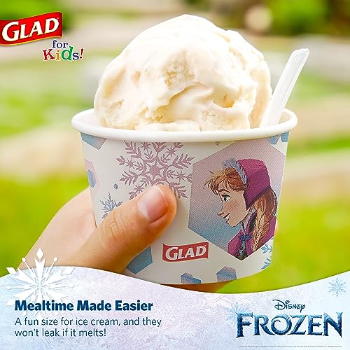 Glad for Kids Disney Frozen Paper Snack Bowls, 6oz, 64 Count (Pack of 2)