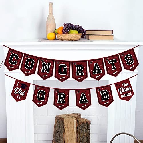 2026 Maroon Graduation Banner - Pre-Assembled Decor for Parties