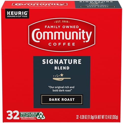 Community Coffee Signature Blend Dark Roast K-Cup Pods - 32 Count