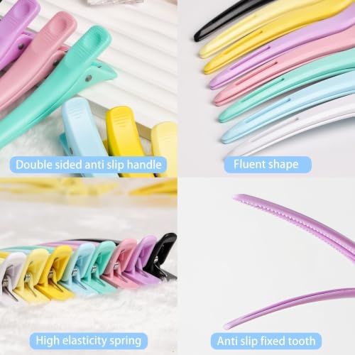 MOLOPPO 6 Pack Alligator Hair Clips for Styling & Salon Use