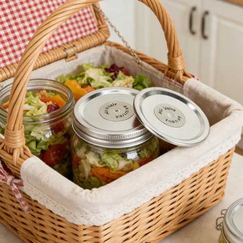 30Pcs Regular Mason Jar Lids - Rust-Proof Vacuum Sealer Compatible