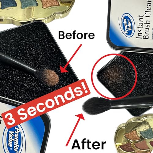 ALAZCO Instant Makeup Brush Cleaner Sponge Dry Color Switcher Tin