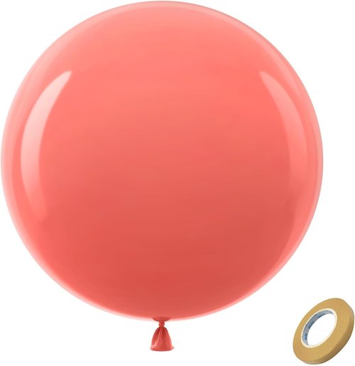 Bezente 36-Inch Giant Dusty Pink Balloons - 8 Pack Jumbo Round Latex for Parties & Events