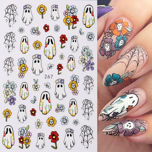 Halloween Nail Art Stickers 8 Sheets 3D Self Adhesive Decals