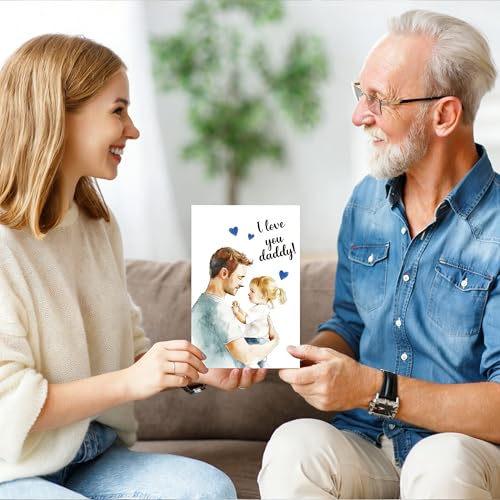 Heartfelt Father's Day Card from Daughter - 8x5.3 Inch