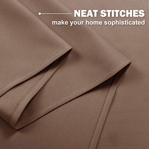 NICETOWN Blackout Short Curtains - 42"W x 36"L Cappuccino, Set of 2