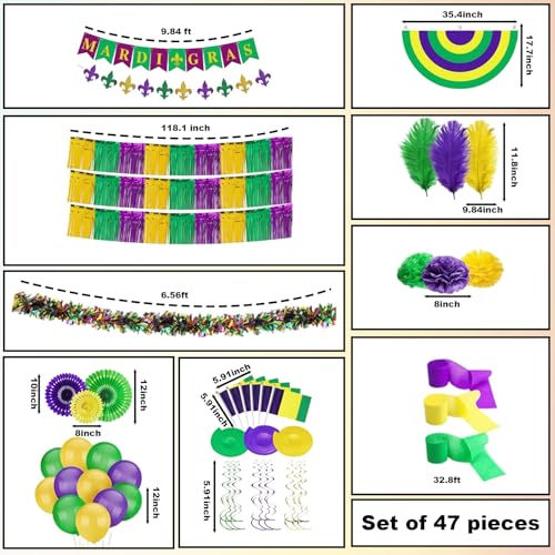 47-Piece Carnival Party Kit - Banners, Balloons & Streamers