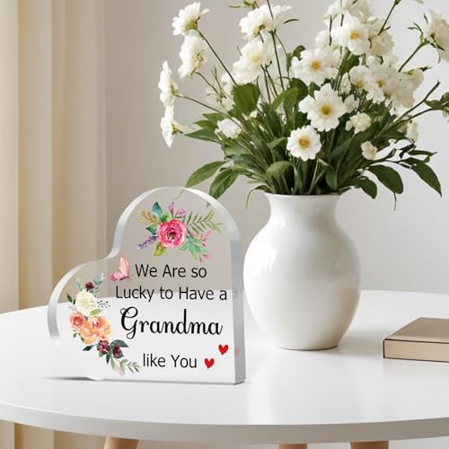 Acrylic Desk Sign for Grandma - Heartfelt Birthday & Gift Decor