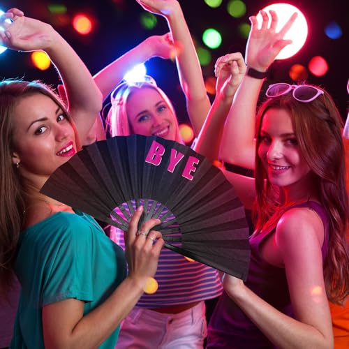 Amyhill Large Folding Hand Fan - 2 Pack, 13 Inch Novelty Design