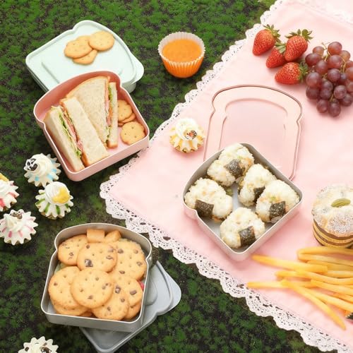 Reusable Toast-Shaped Sandwich Containers - BPA-Free, Microwave Safe
