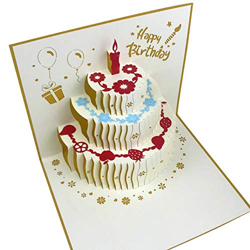 3D Pop Up Birthday Card with Envelope | Laser Cut Design