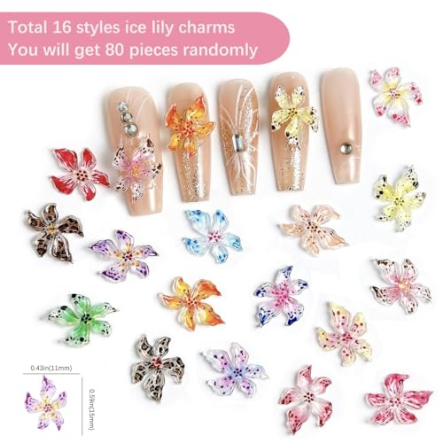 3D Flower & Butterfly Nail Charms Set - 100+ Pcs Summer Gel Nail Gems
