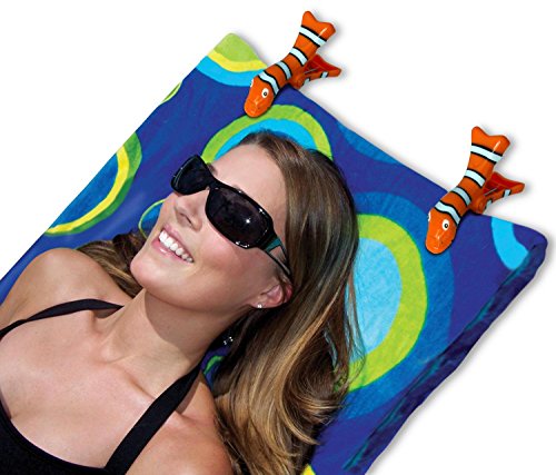 O2COOL Boca Beach Towel Clip – Hot Dog Design, Set of 2