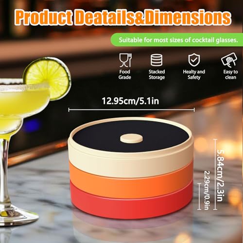 3-Tier Margarita Salt Rimmer Set - Professional Cocktail Glass Rimmer