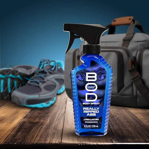BOD Man Really Ripped Abs Fragrance Body Spray 8 fl oz - Confident Musk & Woody Scent
