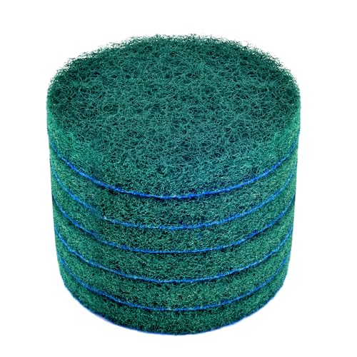 Kichwit 6 Pack Green Super Abrasive Replacement Scrub Pads - 5 Inch