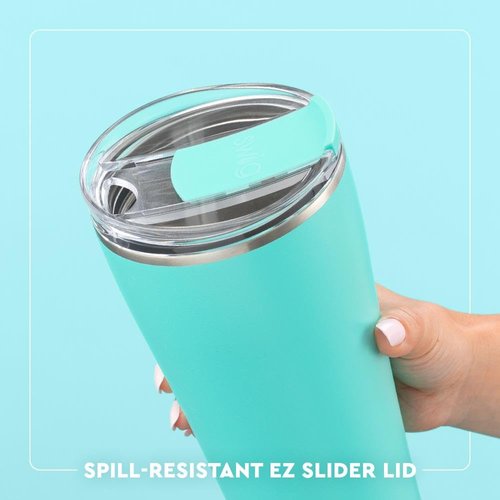 Swig Life 32oz Insulated Tumbler, Travel Coffee Tumbler with Lid, Cup Holder Friendly Travel Coffee Mug, Stainless Steel, 32 oz, Reusable Insulated Mug with Lid (Secret Garden)