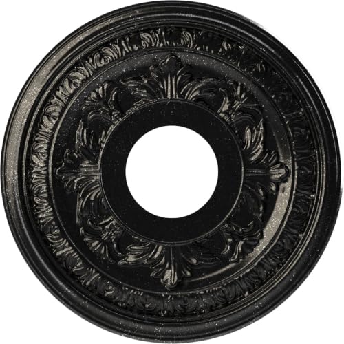 13-Inch Ekena Millwork Textured Metallic Galaxy Ceiling Medallion - PVC, Lightweight, Moisture-Resistant