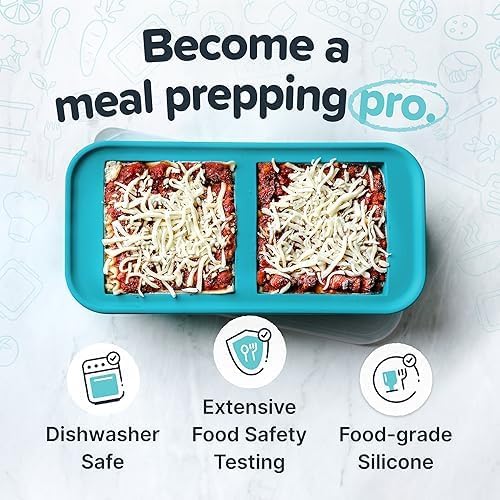 Souper Cubes 2 Cup Silicone Freezer Molds - Versatile Soup & Meal Prep Containers | Aqua 2-Pack