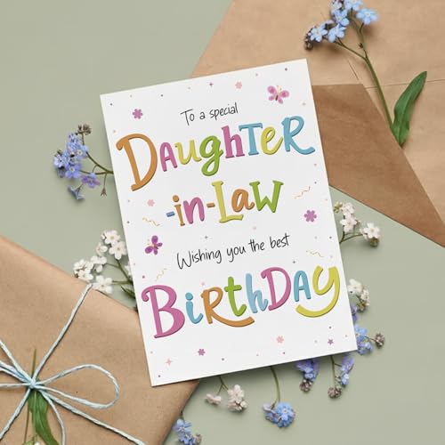 Birthday Card for Daughter-in-Law - Cheerful A5 Design with Verse