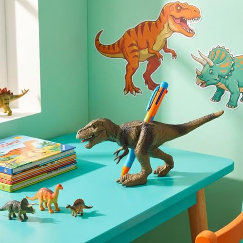 Tyrannosaurus Toothbrush Holder - Fun Green Dinosaur Bathroom Organizer