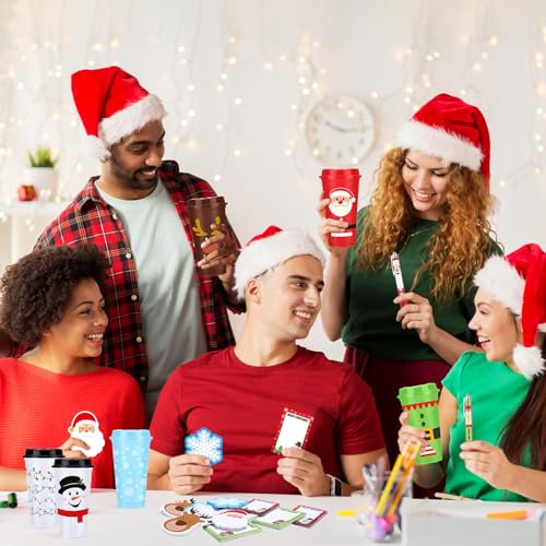 Holiday Gift Set 144 Pcs Christmas Coffee Cups, Sticky Notes & Pens — Coworkers Gifts