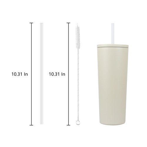 KLOWOAH Replacement Straws Compatible With Simple Modern 24oz Insulated Tumbler, with 1 Brush (6 Pack for 24oz)