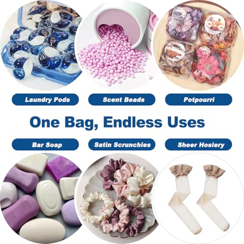 Reusable Laundry Pod Bags - 4 Pack Mesh Wash Bags with Zipper