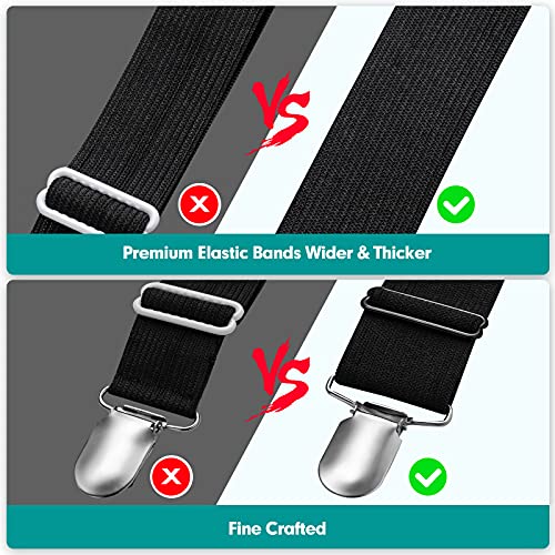 RayTour Bed Sheet Holder Straps - Adjustable Fitted Sheet Clips