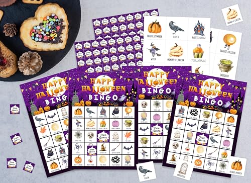 Halloween Bingo Game for 24 Players - Spooky Family Fun