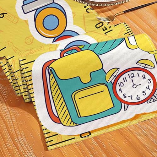 Back to School Table Runner 13x72 Inches | Durable Polyester Decor