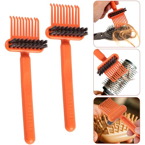 Penitue 2-in-1 Hair Brush Cleaner Tool and Comb Rake (2 Pack)
