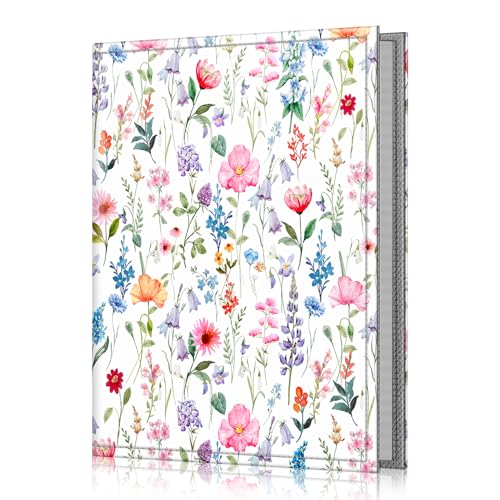 Fintie 4x6 Photo Album, 52-Pocket Vegan Leather Memory Book - Flower Fantasy