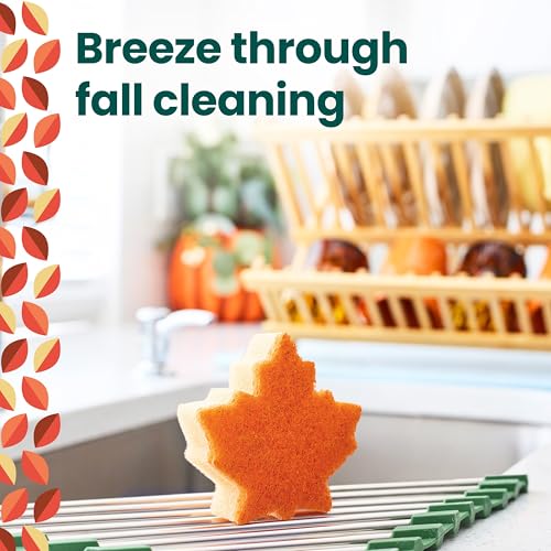 Scotch-Brite Leafy Clean Scrub Sponge - Two-Sided Kitchen Cleaning Tool