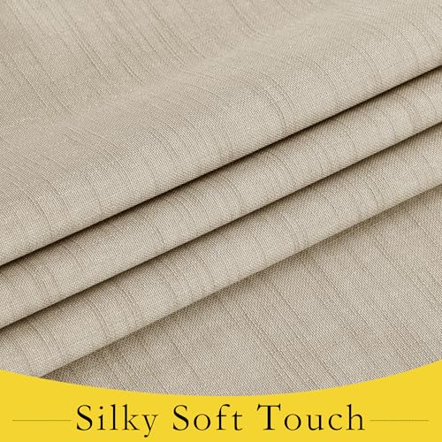 NICETOWN 100% Blackout Curtain with Tie Up Shades | Thermal Insulated, 26 x 640 inches, Taupe