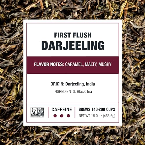 First Flush Darjeeling Black Tea - Premium Loose Leaf, 200 Cups