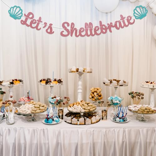Let's Shellebrate Banner - Mermaid Bridal Shower Party Decor
