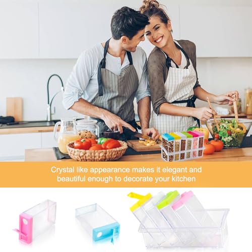 6-Piece Spice Shaker Set with Tray - Seasoning Storage Containers