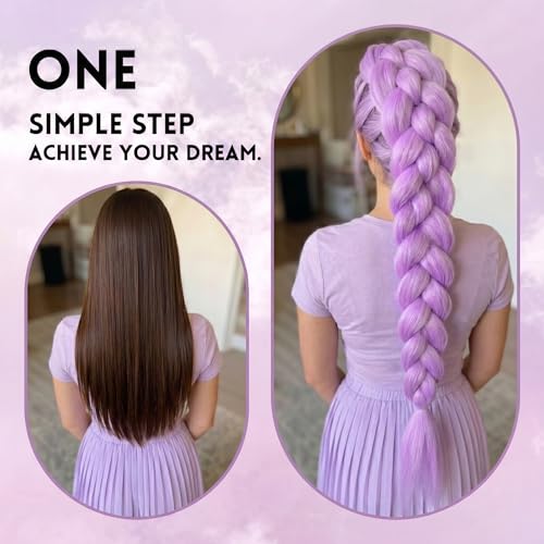 Purple Braided Ponytail Extension 27.5 Inch Synthetic Hair Claw Clip