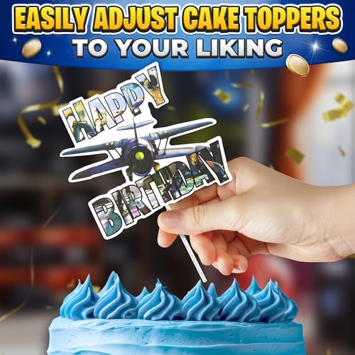 Gaming Cake Topper Set - 1 Large & 7 Small Cardboard Toppers