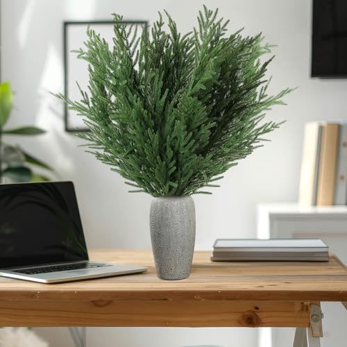 Artificial Norfolk Pine Stems - 36 Inch Real Touch Greenery for Christmas Decor