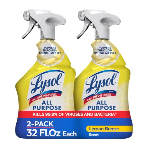 Lysol All Purpose Disinfectant Spray Lemon Breeze 32oz Pack of 2